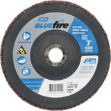 BlueFire® R884P/R884V/R860 Center Mount Fiberglass Conical Flap Disc, 7" x 7/8", Type 29, P36 Grit, Zirconia Alumina