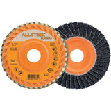 ALLSTEEL™ Turbo Flap Disc, 4-1/2" x 5/8"-11, 80 Grit, Zirconia Alumina
