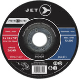 Power-Xtreme ZA24S Grinding Wheel, 5" x 1/4", 7/8" Arbor, Type 27