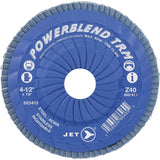 Powerblend TRM Trimmable Flap Disc, 4-1/2" x 7/8", Type 29, Z40 Grit, Zirconium