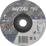 Metal RightCut Right Angle Cut-Off Wheel, 6" x 0.045", 7/8" Arbor, Type 27/42, Aluminum Oxide, 10190 RPM
