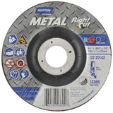 Metal RightCut Right Angle Cut-Off Wheel, 4-1/2" x 0.045", 7/8" Arbor, Type 27, Aluminum Oxide, 13580 RPM