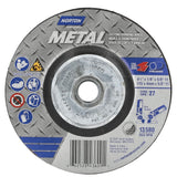 Metal Grinding & Cutting Wheel, 4-1/2" x 1/8", 5/8"-11 Arbor, Type 27, Aluminum Oxide