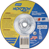 NorZon Plus SGZ Right Angle Cut-Off Wheel, 7" x 1/8", 5/8"-11 Arbor, Type 27/42, Ceramic Alumina, 8600 RPM