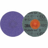 Cubitron™ 3 Roloc™ Fibre Disc 1182C, 4" Dia., 60+ Grit, Ceramic
