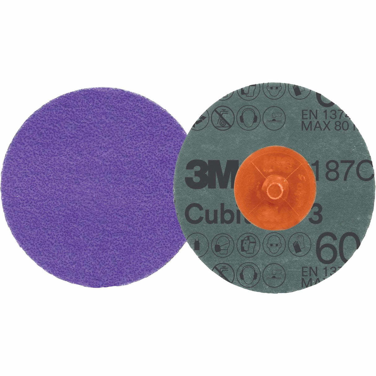 Cubitron™ 3 Roloc™ Fibre Disc, 3" Dia., 60+ Grit, Ceramic