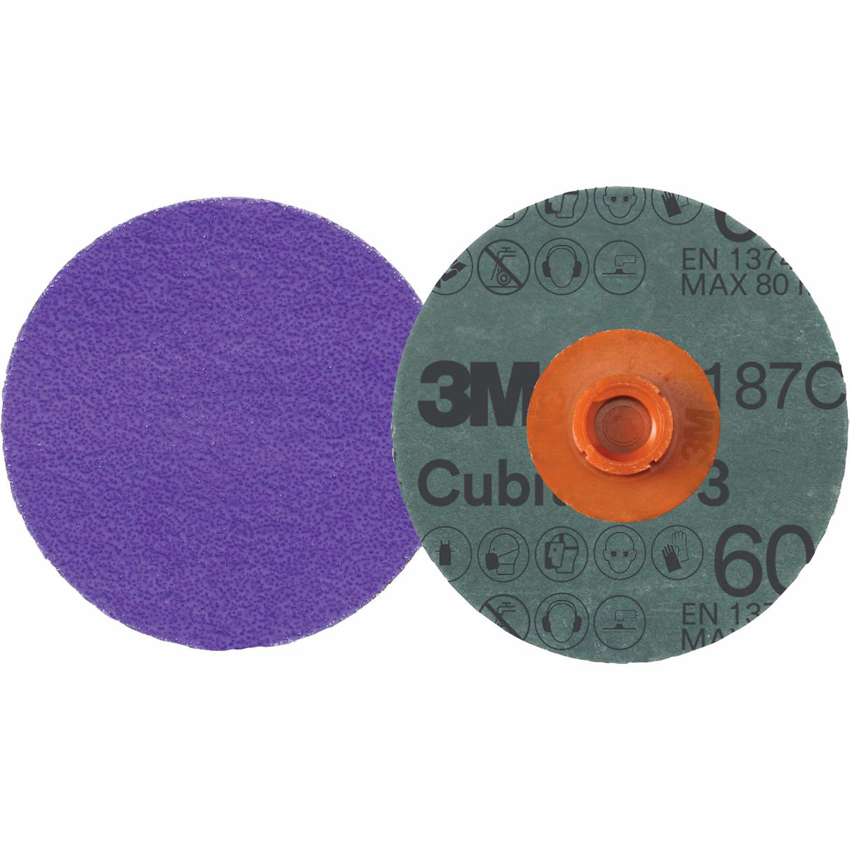 Cubitron™ 3 Roloc™ Fibre Disc, 4" Dia., 60+ Grit, Ceramic
