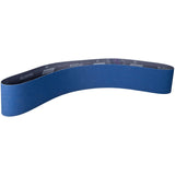 BlueFire® Narrow Benchstand Sanding Belt, 2-1/2" W x 60" L, Zirconia Alumina, 36 Grit