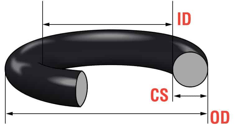 O-Ring 66mm x 74mm x 4mm - Nitrile (70) Black