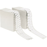 Fastener Dots, Hook, 1/2" Dia., Adhesive, White