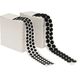 Fastener Dots, Hook, 1/2" Dia., Adhesive, Black