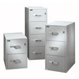 Fire Resistant Filing Cabinets, Steel, 2 Drawers, 19-3/4" W x 31" D x 28" H, Beige