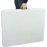 Fold-in-Half Table, Rectangular, 72" L x 30" W, Polyethylene, White