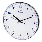 12 H Clock, Analog, Battery Operated, 12-3/4", Black