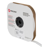 Fastener Tape, Loop, 25 yds x 3/4", Adhesive, White