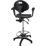 Heavy-Duty Ergonomic Stool with Adjustable Arm Rests
