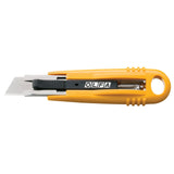 Self-Retracting Safety Knife, 19 mm, Carbon Steel, Heavy-Duty, Plastic Handle