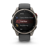 fēnix® 8 Pro – 47 mm, AMOLED Sapphire Titanium with Graphite/Black Silicone Band