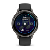 Venu® 4 – 41 mm Slate with Black Silicone Band