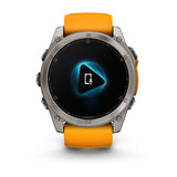 fēnix® 8 – 51 mm, AMOLED Sapphire, Titanium with Spark Orange/Graphite Band