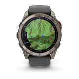 fēnix® 8 Pro – 51 mm AMOLED Sapphire Titanium with Graphite/Black Silicone Band