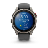 fēnix® 8 Pro – 47 mm, AMOLED Sapphire Titanium with Graphite/Black Silicone Band