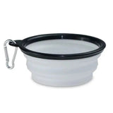 Portable Silicone Pet Bowl with Carabiner Clip, Collapsible, 350 ml
