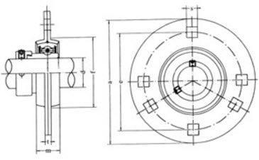 PF207-3R | Pressed Steel 3-Bolt Flangettes For Shaft Dia. 1-1/4"- 1-5/16"- 1-3/8"- 1-7/16"