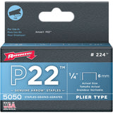 Plier-Type Staples, 1/4" Wide Crown, 1/4" Long