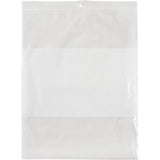 White Block Poly Bags, Reclosable, 10" x 8", 2 mils