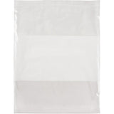 White Block Poly Bags, Reclosable, 15" x 12", 2 mils
