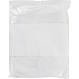 White Block Poly Bags, Reclosable, 15" x 12", 2 mils