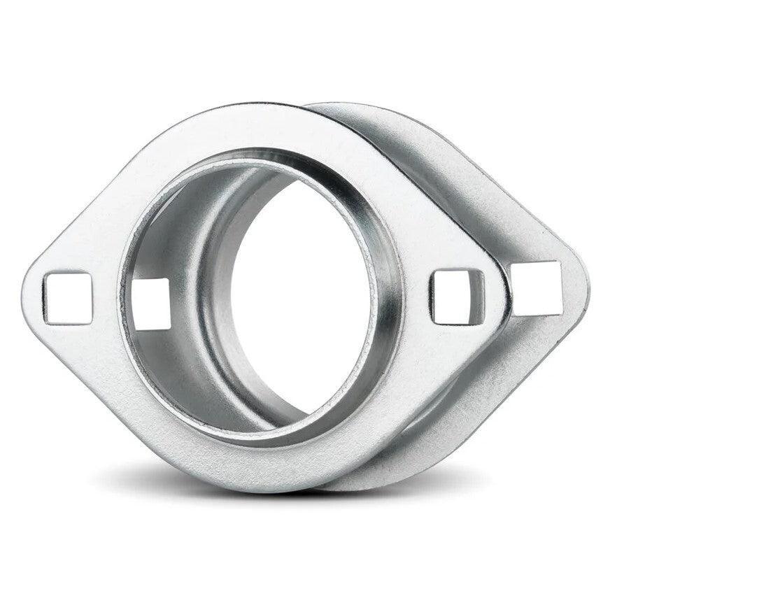 PFL207 | Pressed Steel 2-Bolt Flangettes For Shaft Dia. 1-1/4"- 1-5/16"- 1-3/8"- 1-7/16"