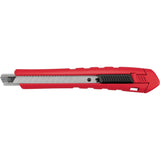 Snap-Off Knife, 9 mm, Carbide, Rubber/Polypropylene Handle