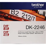 Continuous Paper Tape Labels, 103 mm x 100'/30.4 m, Black on White