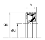Pin Wiper (WT) 100mm x 115mm x 8mm - Polyurethane/Steel