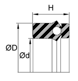 PIP Piston Seal 3.500" x 3.000" x 0.550" - Polyurethane/Nitrile