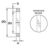 Piston Ring (P1000) 5.250" x 0.372" (H) x 0.174" (C/S) - Cast Iron
