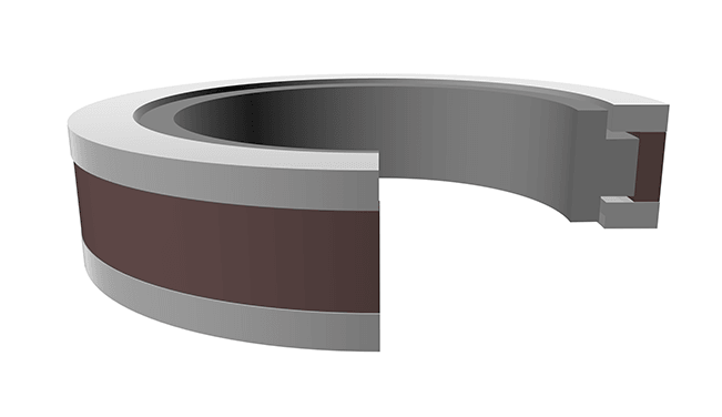 Piston Seal (P4A) 63mm x 53mm x 7.5mm - PTFE/NYL/NBR