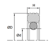 Piston Seals (P2B/U) 40mm x 32.5mm x 3.2mm - Polyurethane/Nitrile