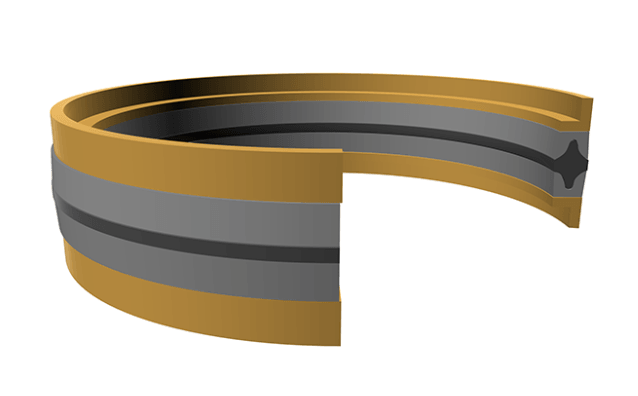 Piston Seals (P3C) 70mm x 58mm x 28.9mm - Neo-Fabric/Polyacetal