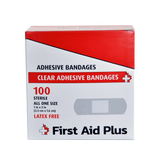 Plastic Adhesive Bandage, Standard Strip, 3" x 1", 100/box