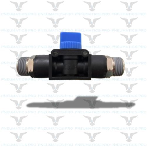 HVSS-N02-N02: Pneumatics-pro 3 way 1/4 NPT Male Threaded Hand Valve / On-Off Valve