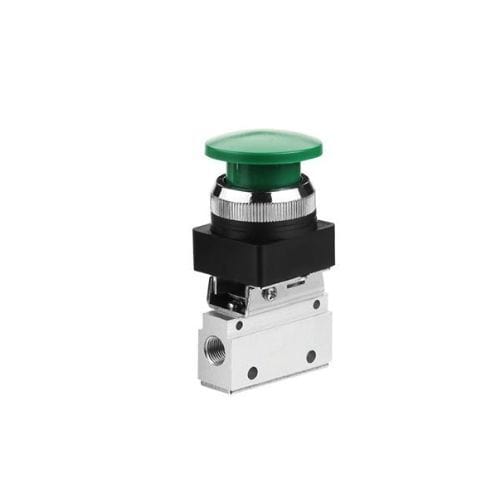 MSV86321PB : Pneumatics-pro 3 Way (3/2) Palm Button Manual Mechanical Valve