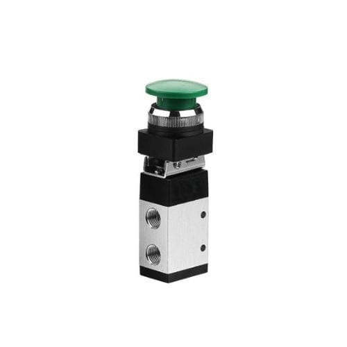 MSV98322PB : Pneumatics-pro 3 Way (3/2) Palm Button Manual Mechanical Valve