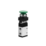 MSV98322PB : Pneumatics-pro 3 Way (3/2) Palm Button Manual Mechanical Valve
