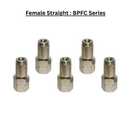 BPCF3/8-N02 : Female Straight Metal Push-in Fitting (BAG OF 5 PCS.)