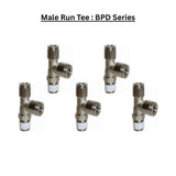 BPD06-01 : Male Run Tee Metal Push-in Fitting (BAG OF 5 PCS.)