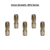 BPU04 : Union Straight Metal Push-in Fitting (BAG OF 5 PCS.)