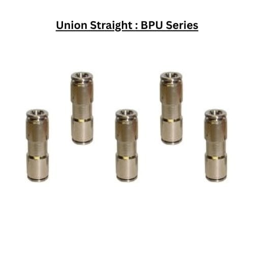 BPU10 : Union Straight Metal Push-in Fitting (BAG OF 5 PCS.)